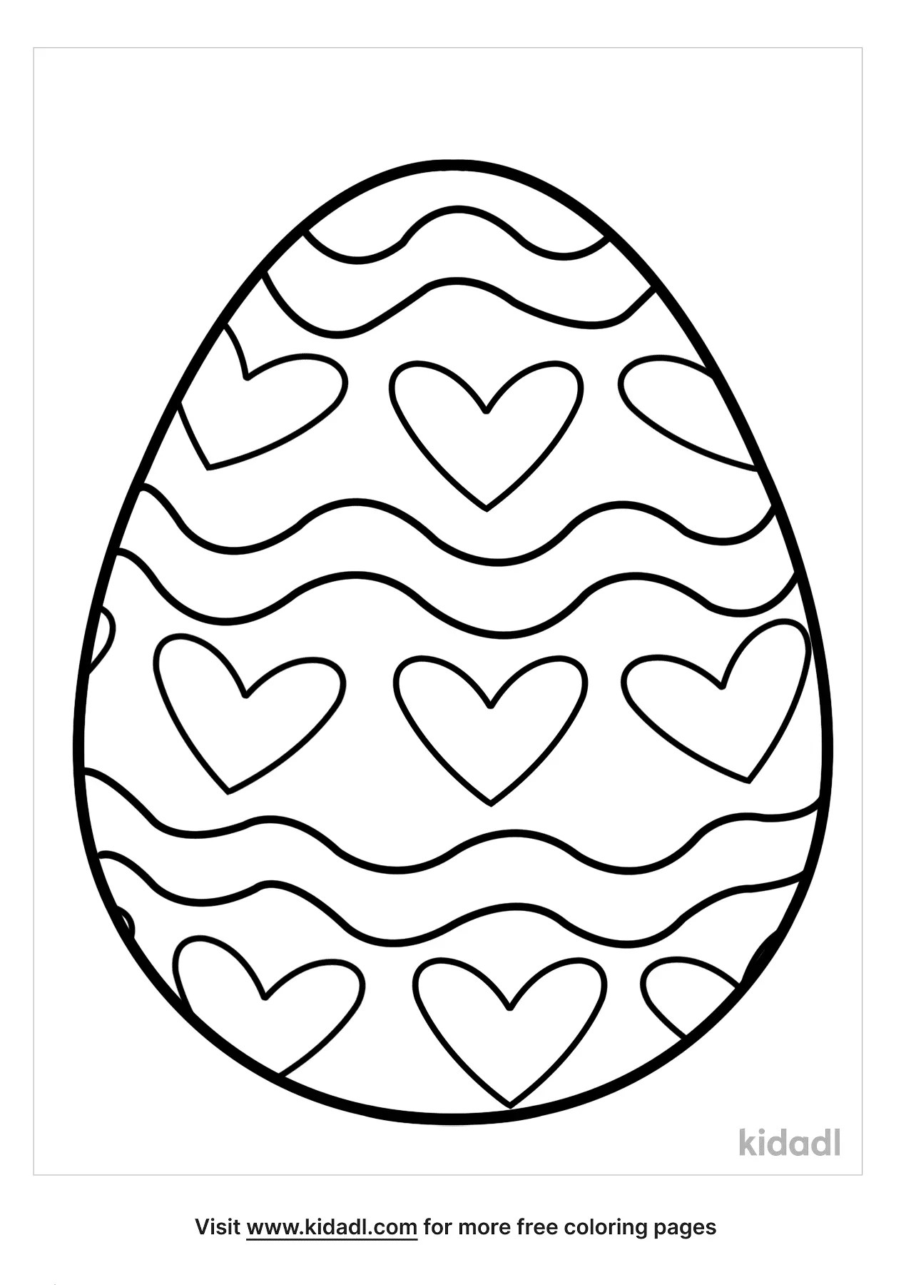 37 Colorful Easter Egg Coloring Pages Printable 30