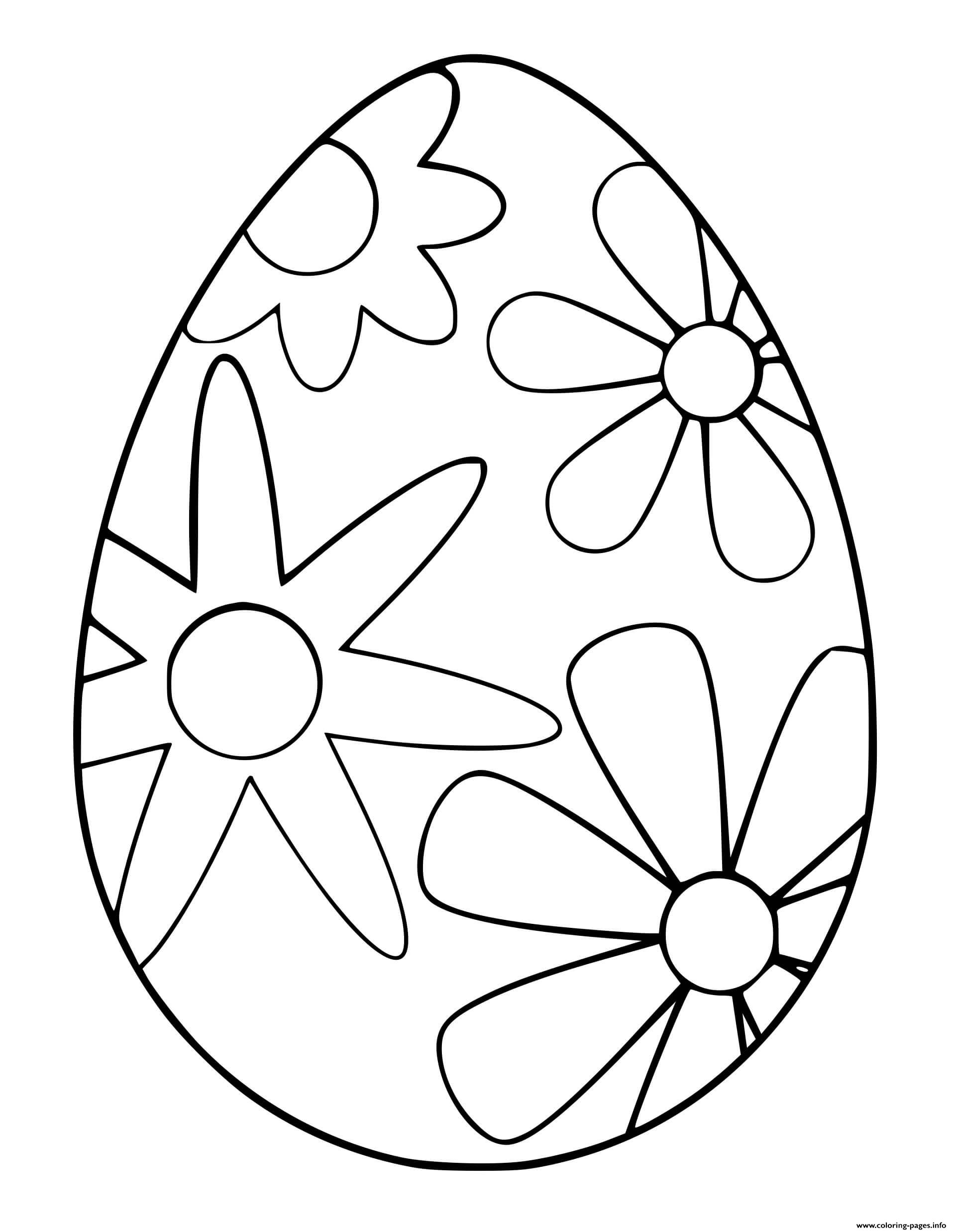 37 Colorful Easter Egg Coloring Pages Printable 31