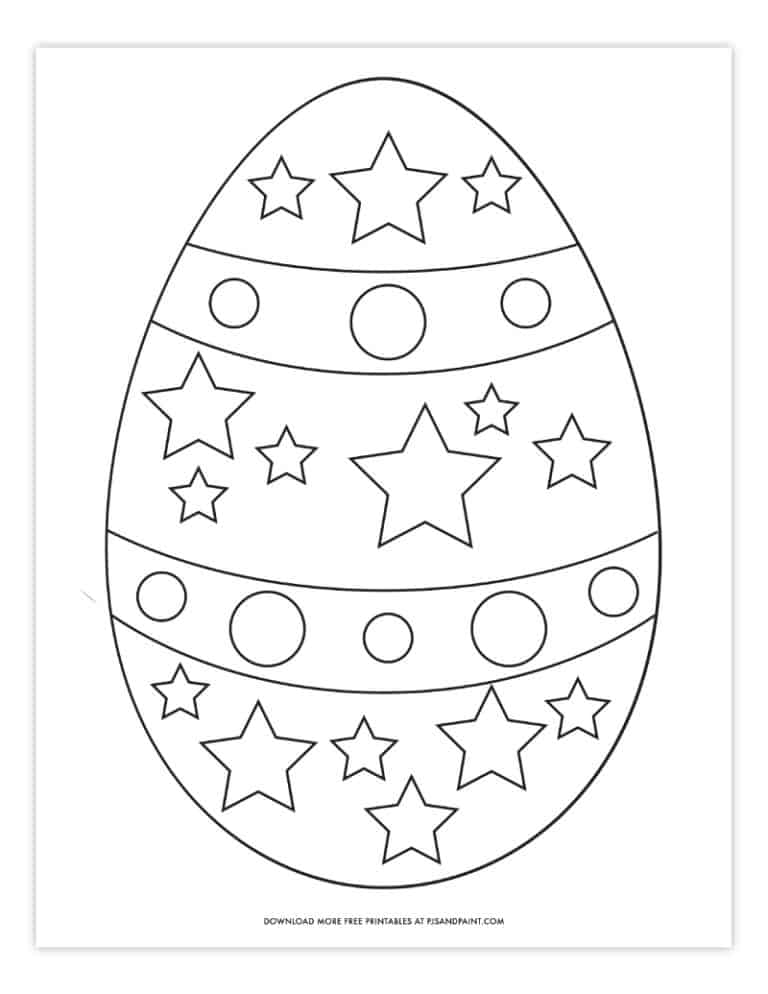 37 Colorful Easter Egg Coloring Pages Printable 32