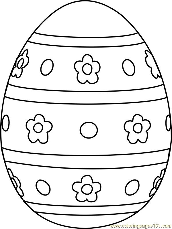 37 Colorful Easter Egg Coloring Pages Printable 5