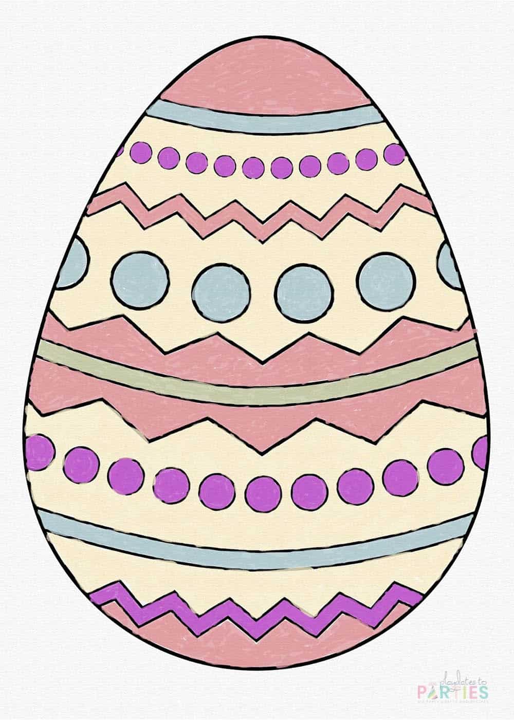 37 Colorful Easter Egg Coloring Pages Printable 7