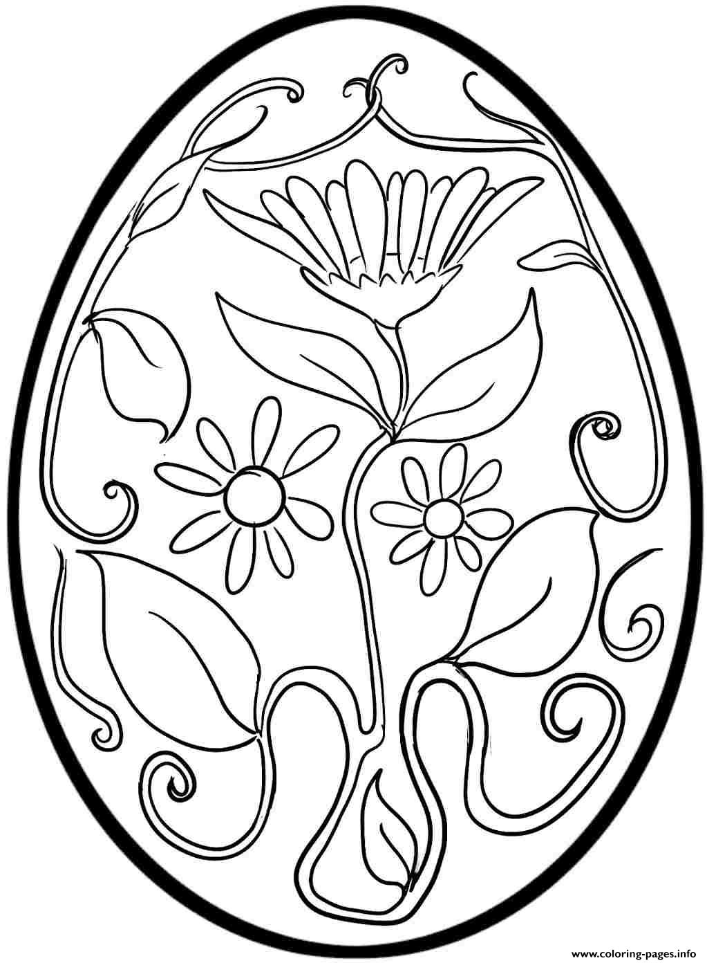 37 Colorful Easter Egg Coloring Pages Printable 9