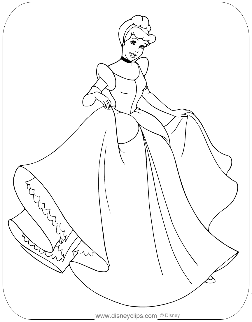 38 Elegant Cinderella Coloring Pages Printable 12