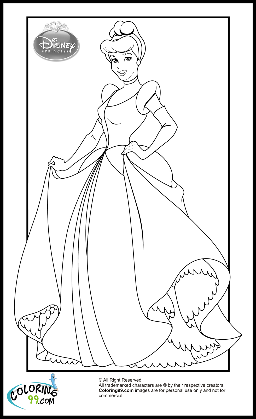 38 Elegant Cinderella Coloring Pages Printable 14