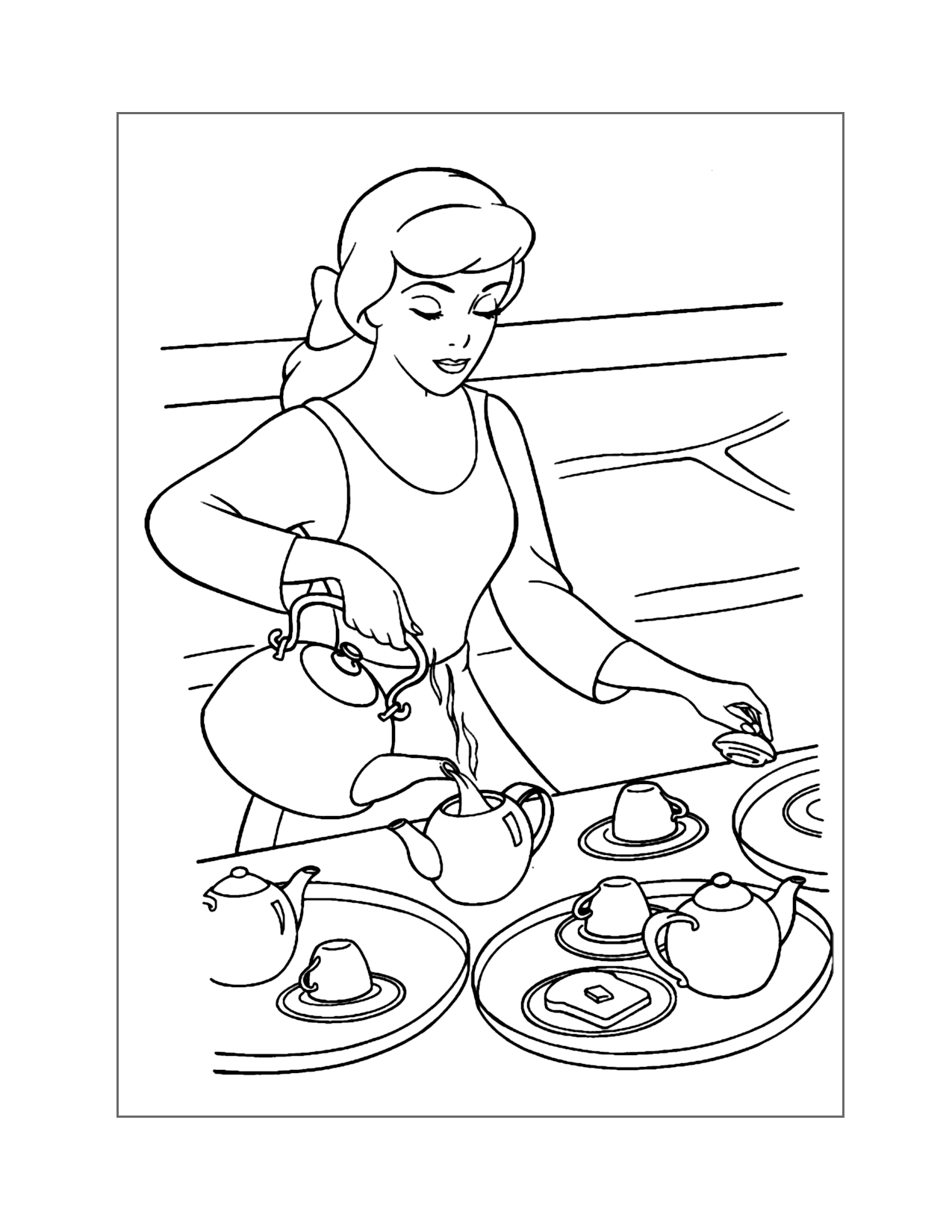 38 Elegant Cinderella Coloring Pages Printable 16