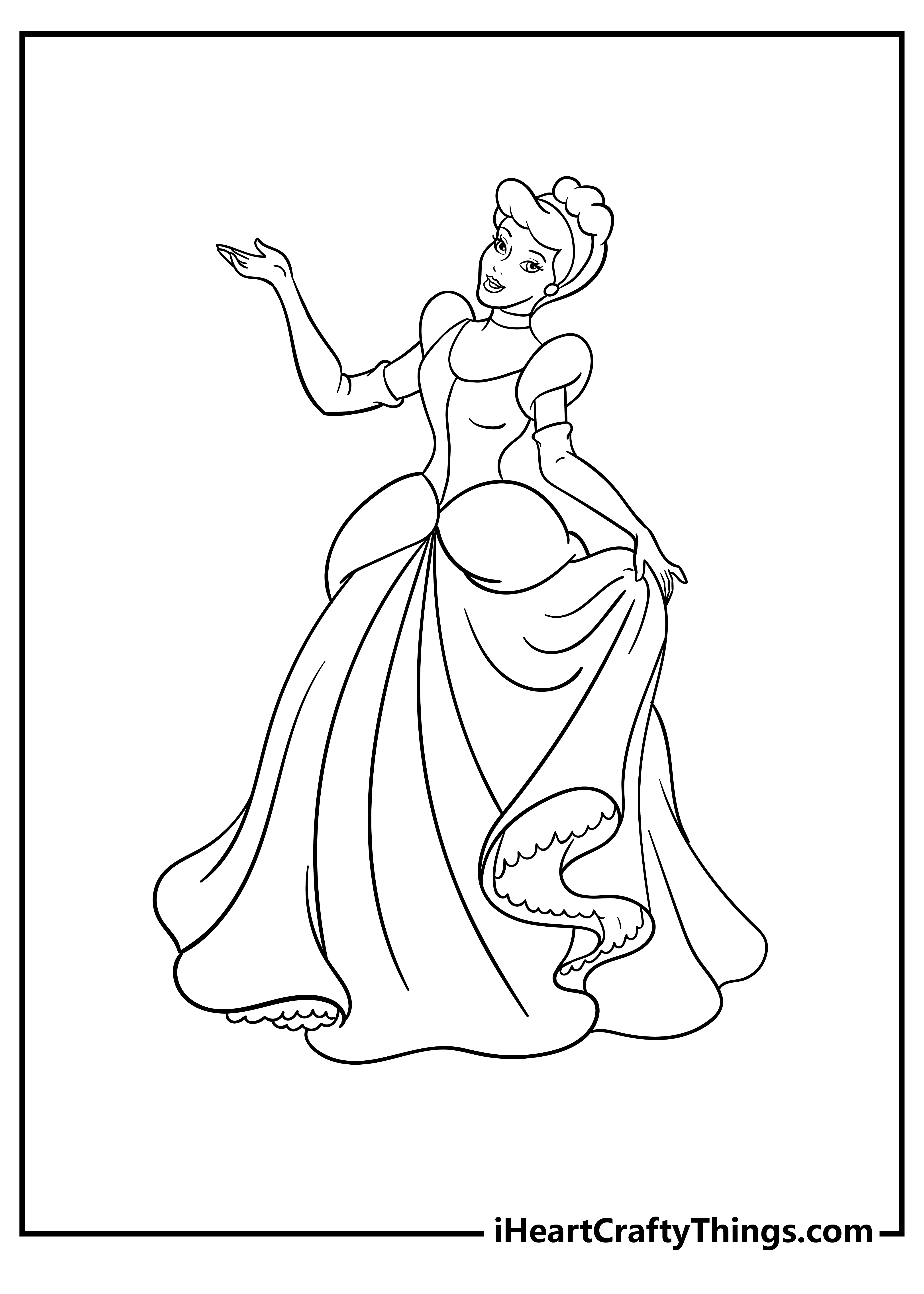 38 Elegant Cinderella Coloring Pages Printable 28