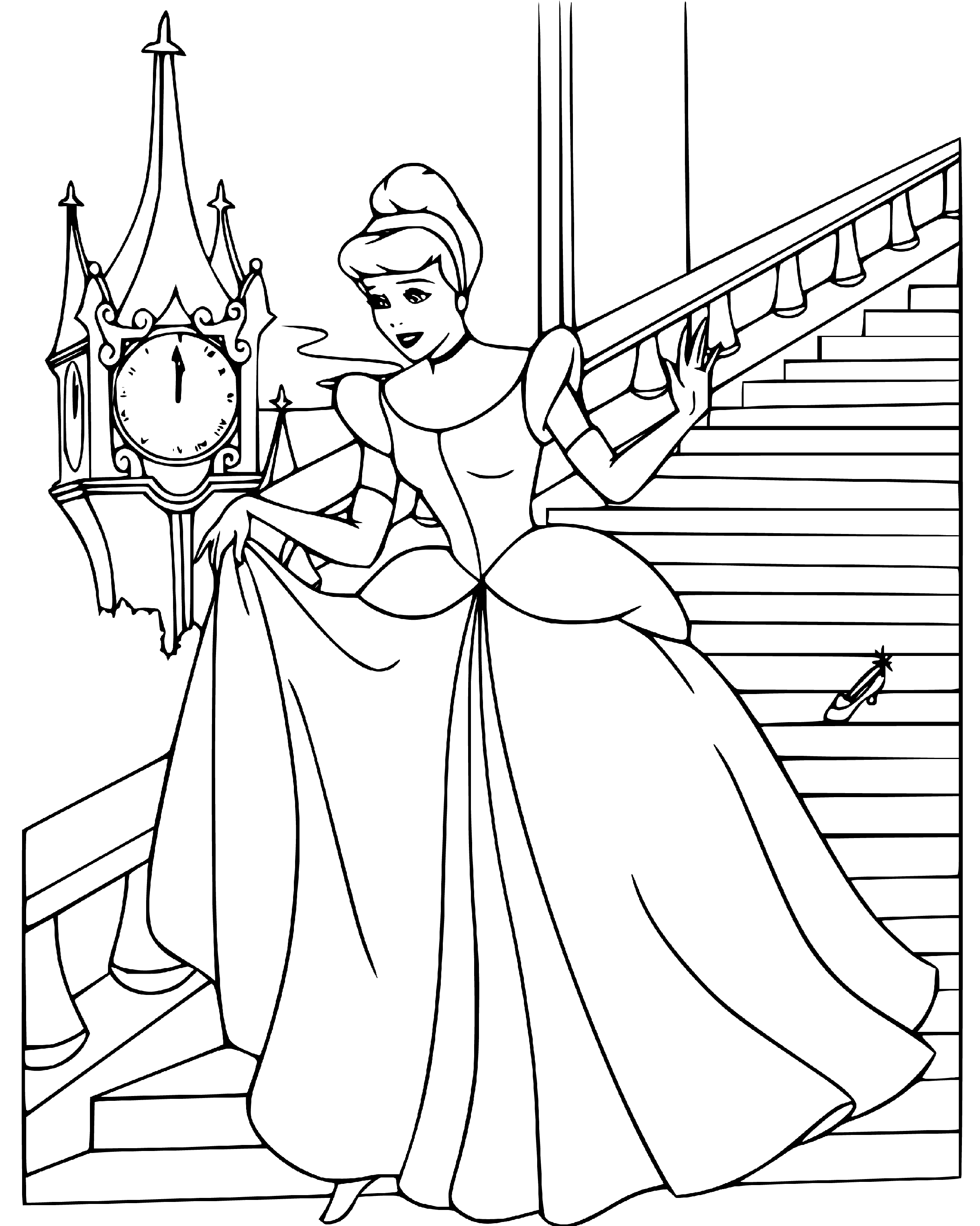 38 Elegant Cinderella Coloring Pages Printable 29