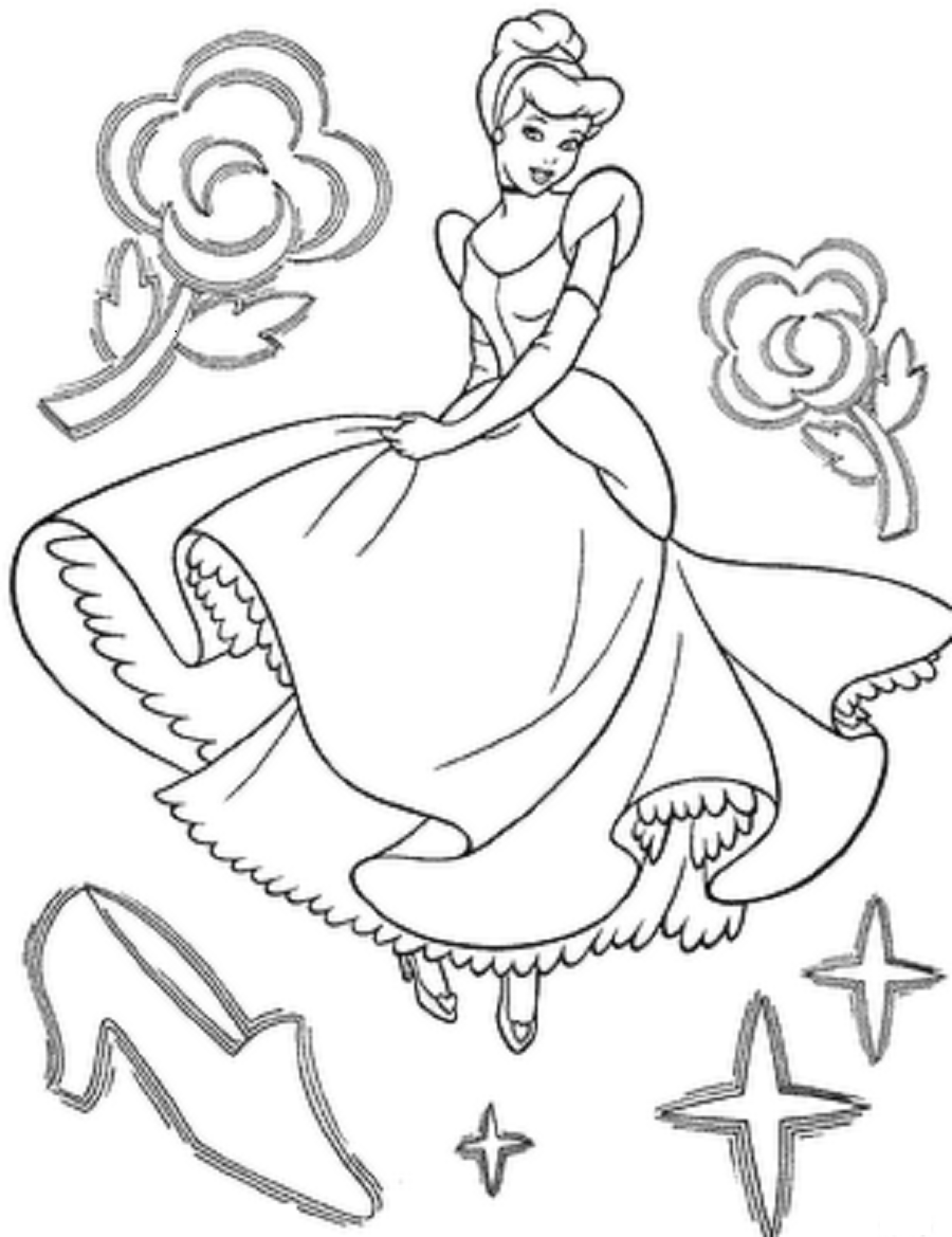 38 Elegant Cinderella Coloring Pages Printable 6