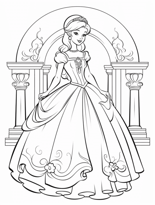 38 Elegant Cinderella Coloring Pages Printable 7