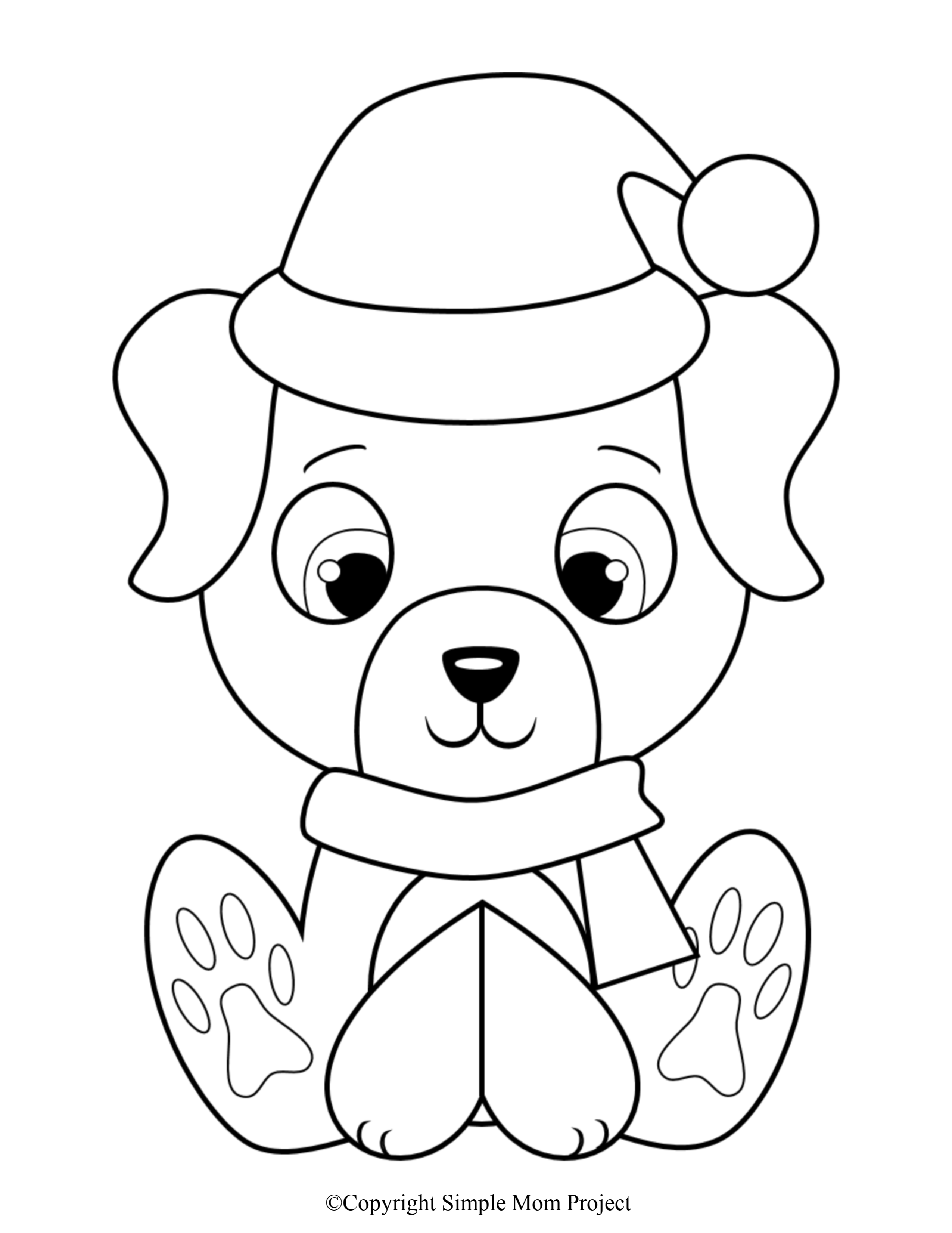 68 Free Dog Coloring Pages for Kids Printable 16