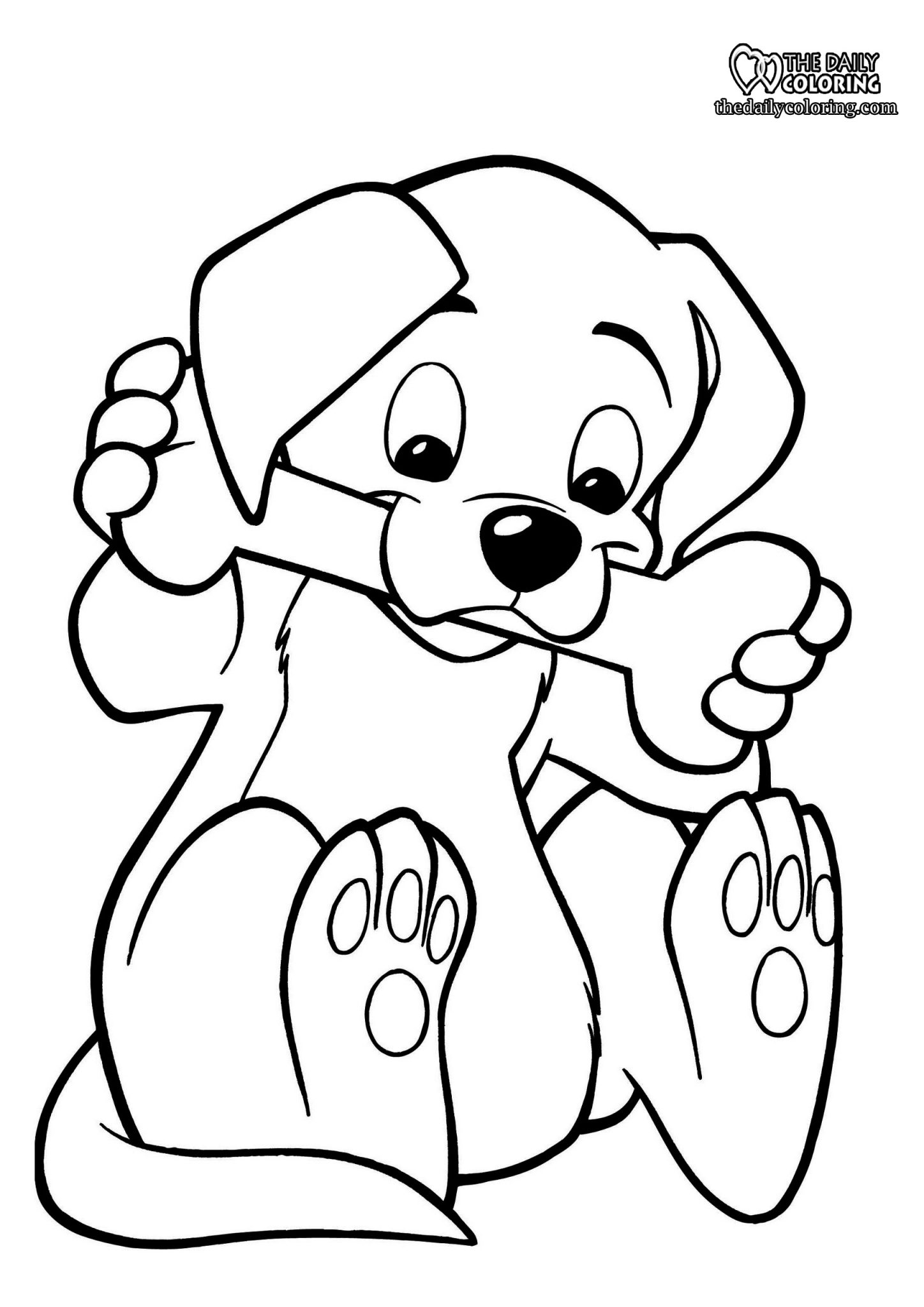 68 Free Dog Coloring Pages for Kids Printable 19