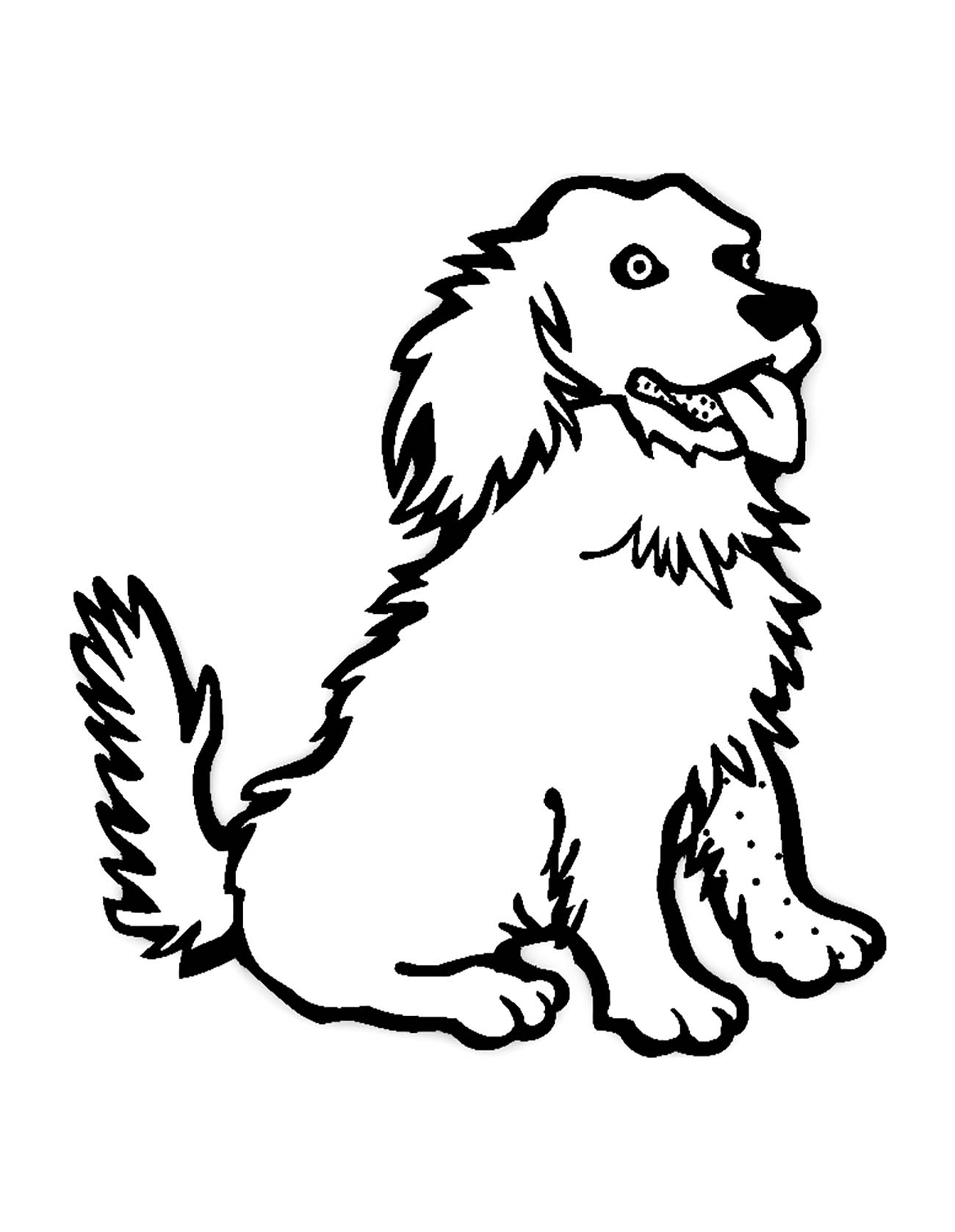 68 Free Dog Coloring Pages for Kids Printable 2