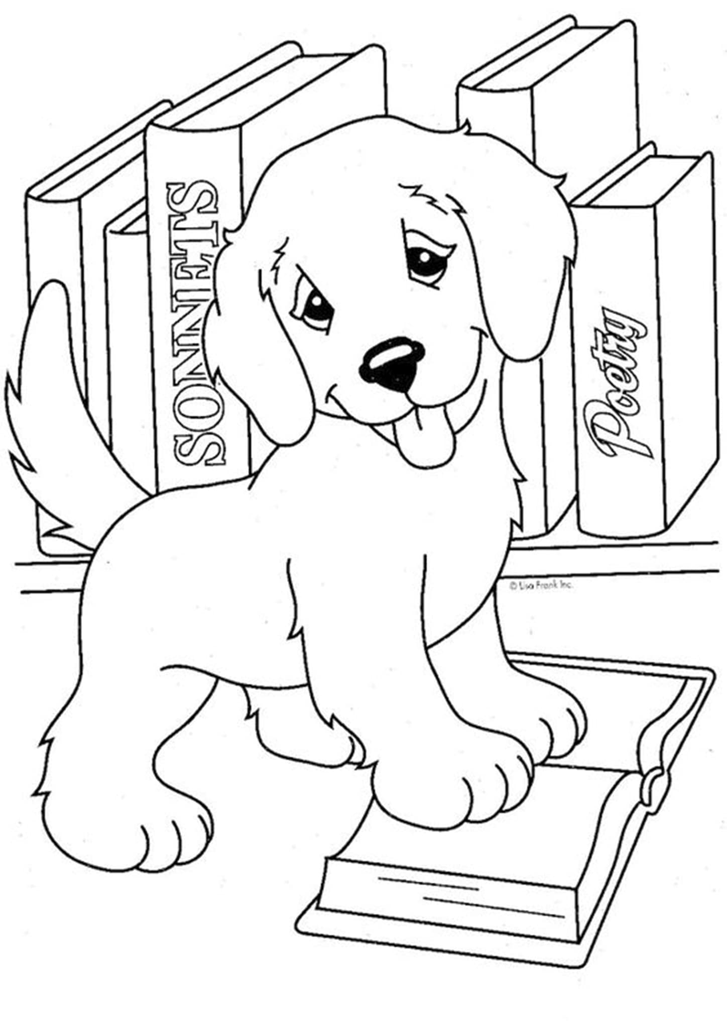 68 Free Dog Coloring Pages for Kids Printable 21