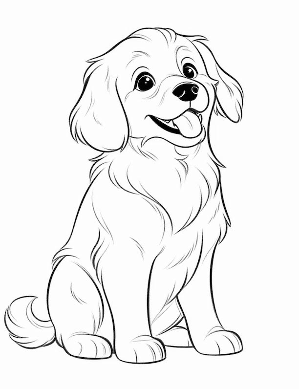 68 Free Dog Coloring Pages for Kids Printable 22