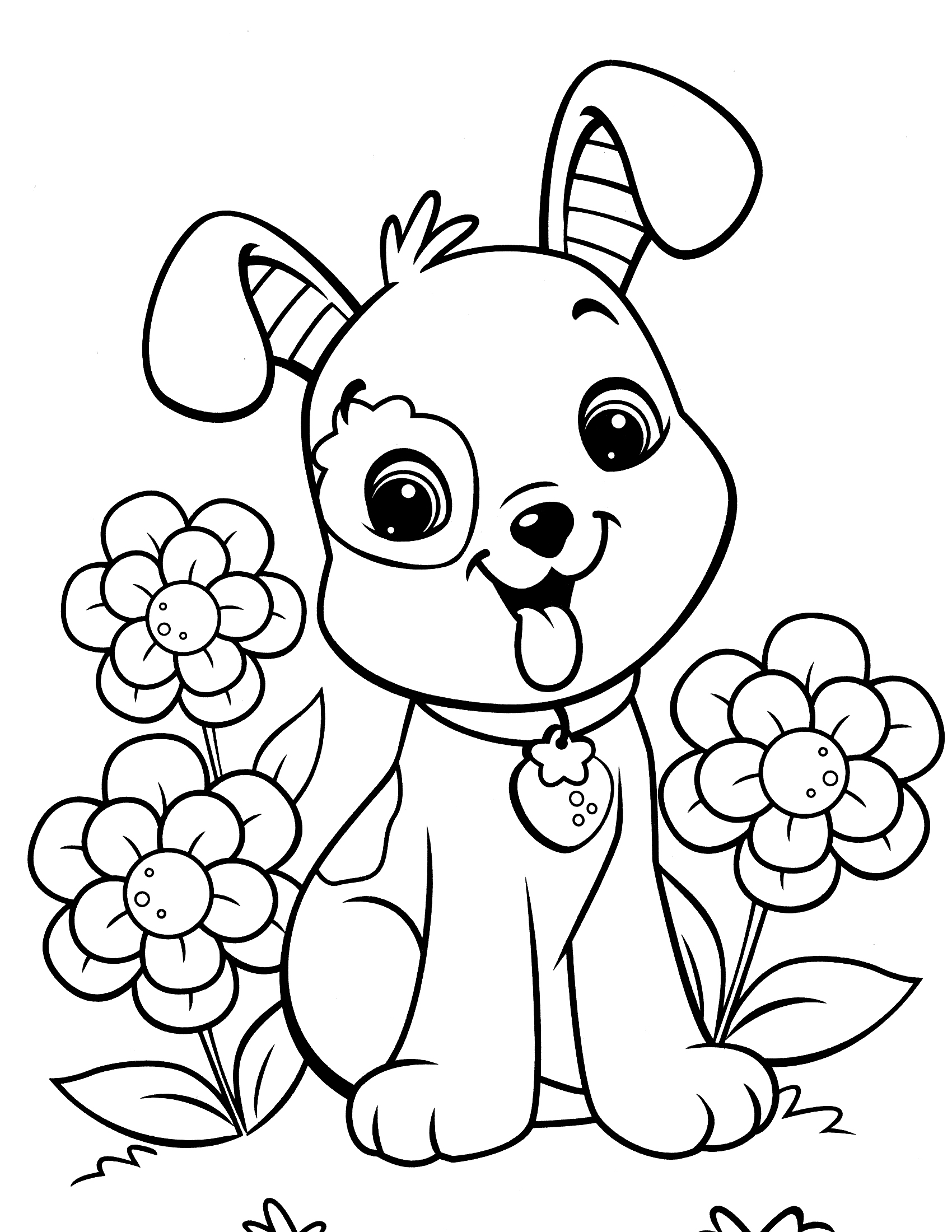 68 Free Dog Coloring Pages for Kids Printable 27