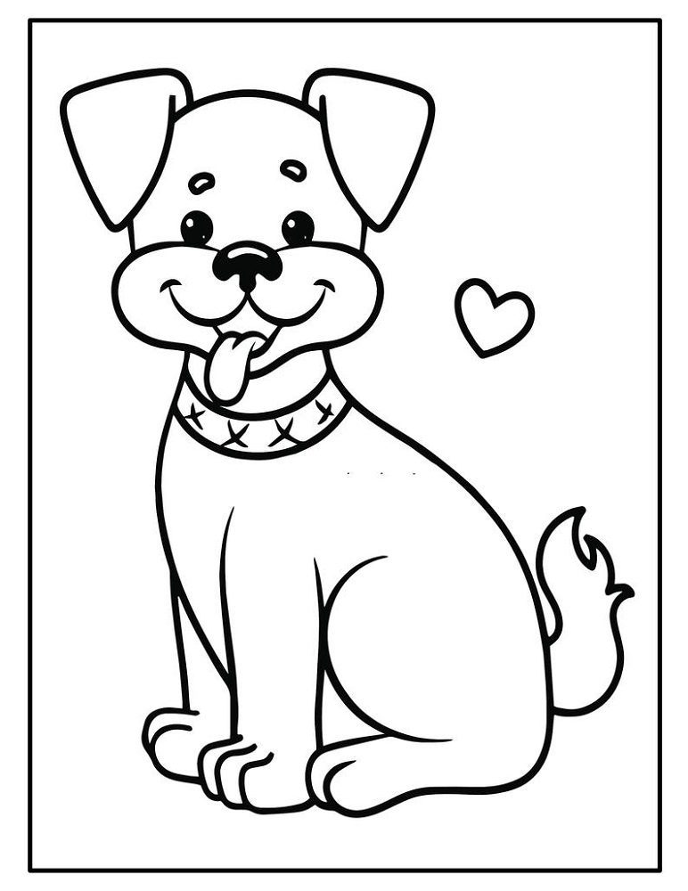 68 Free Dog Coloring Pages for Kids Printable 32