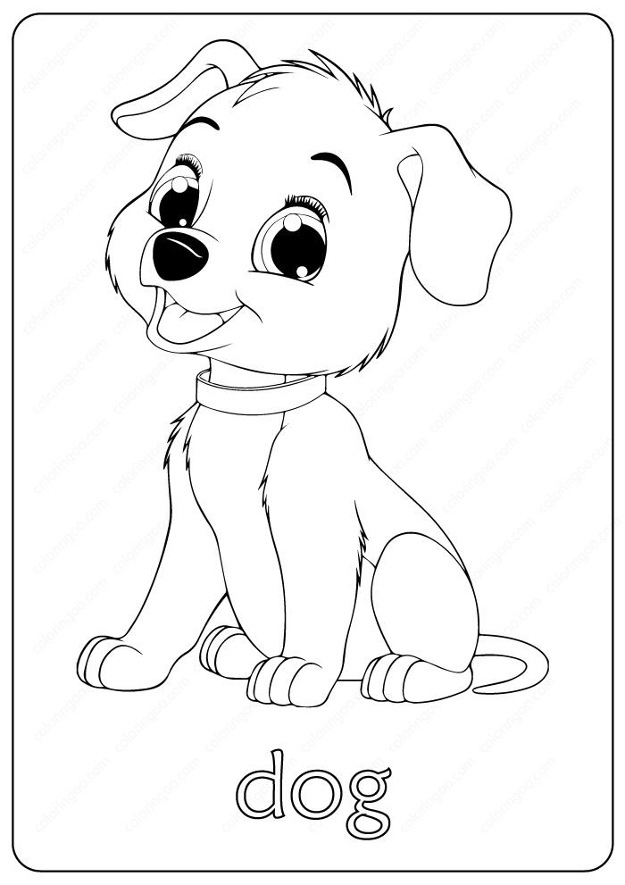 68 Free Dog Coloring Pages for Kids Printable 6