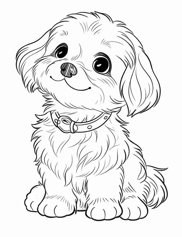 68 Free Dog Coloring Pages for Kids Printable 61