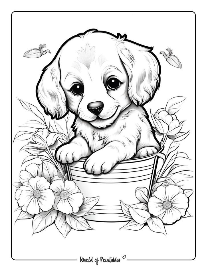 68 Free Dog Coloring Pages for Kids Printable 62