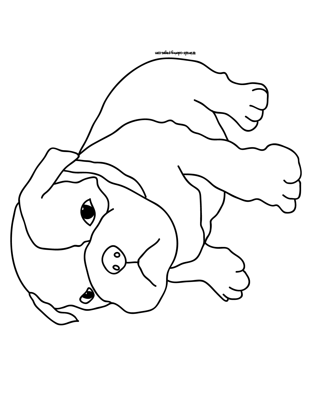 68 Free Dog Coloring Pages for Kids Printable 7