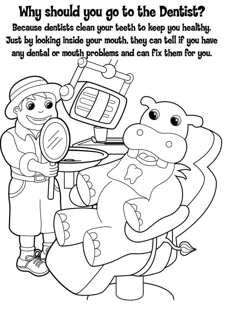 77 Dentist Coloring Pages Printable 28