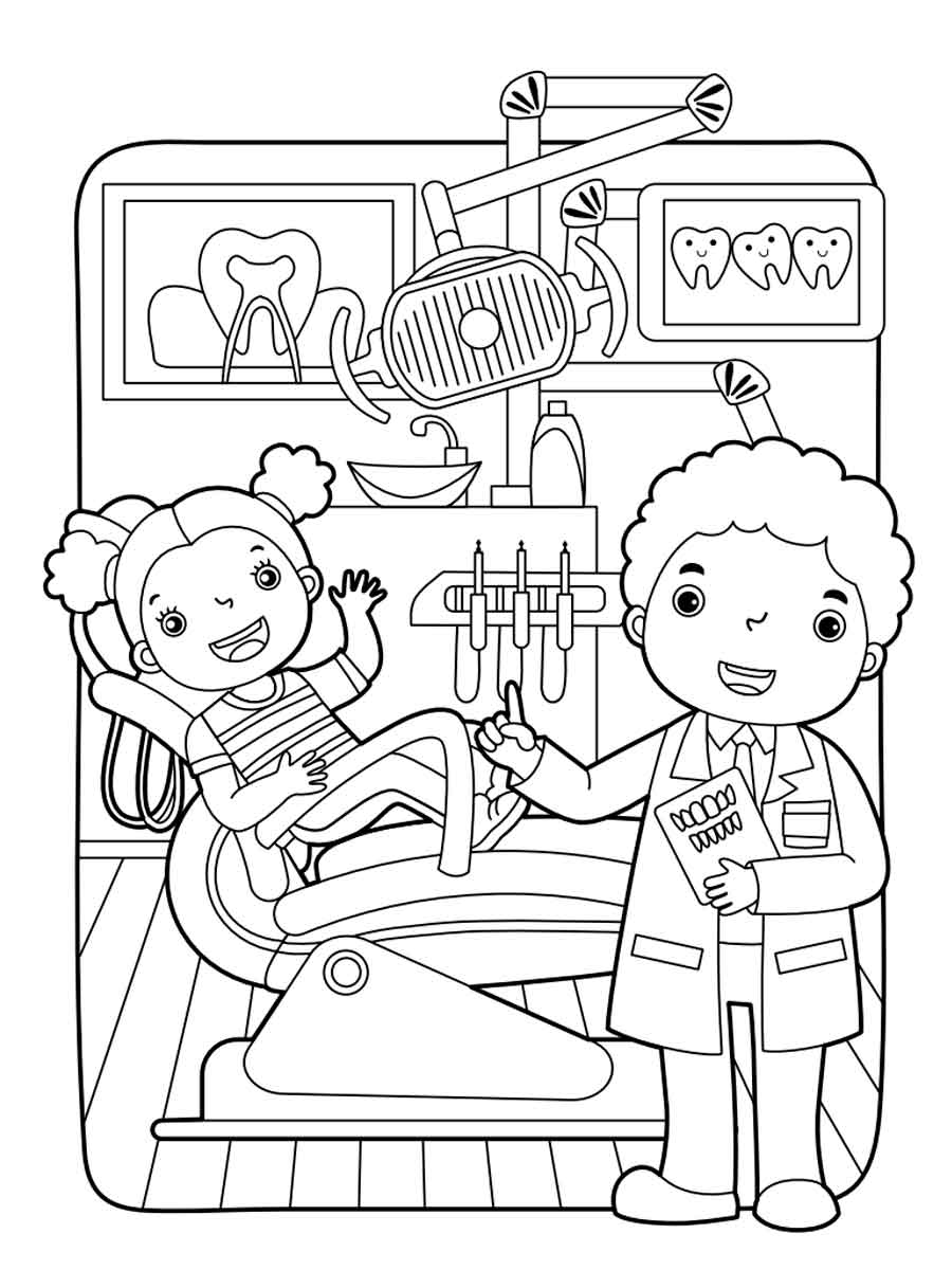 77 Dentist Coloring Pages Printable 32