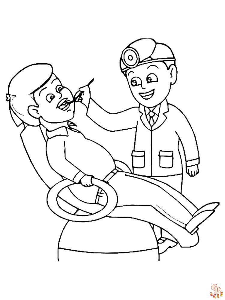 77 Dentist Coloring Pages Printable 75