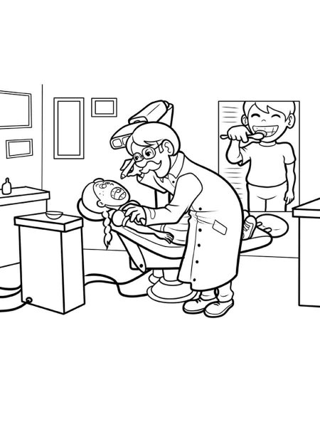 77 Dentist Coloring Pages Printable 77