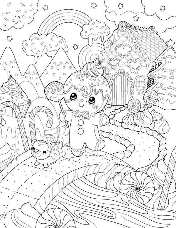 77 Free Candyland Coloring Pages for Kids Printable 17