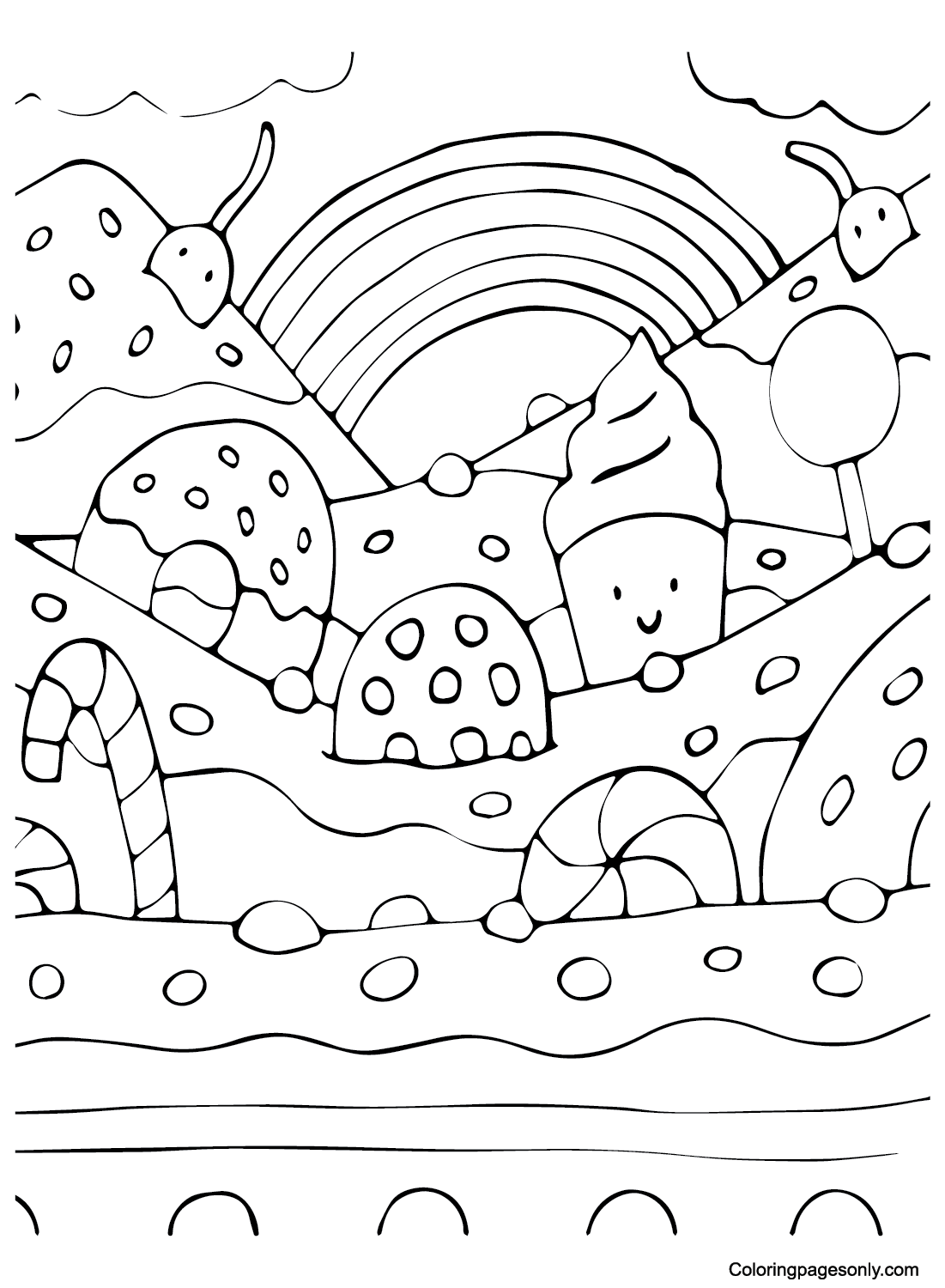 77 Free Candyland Coloring Pages for Kids Printable 37