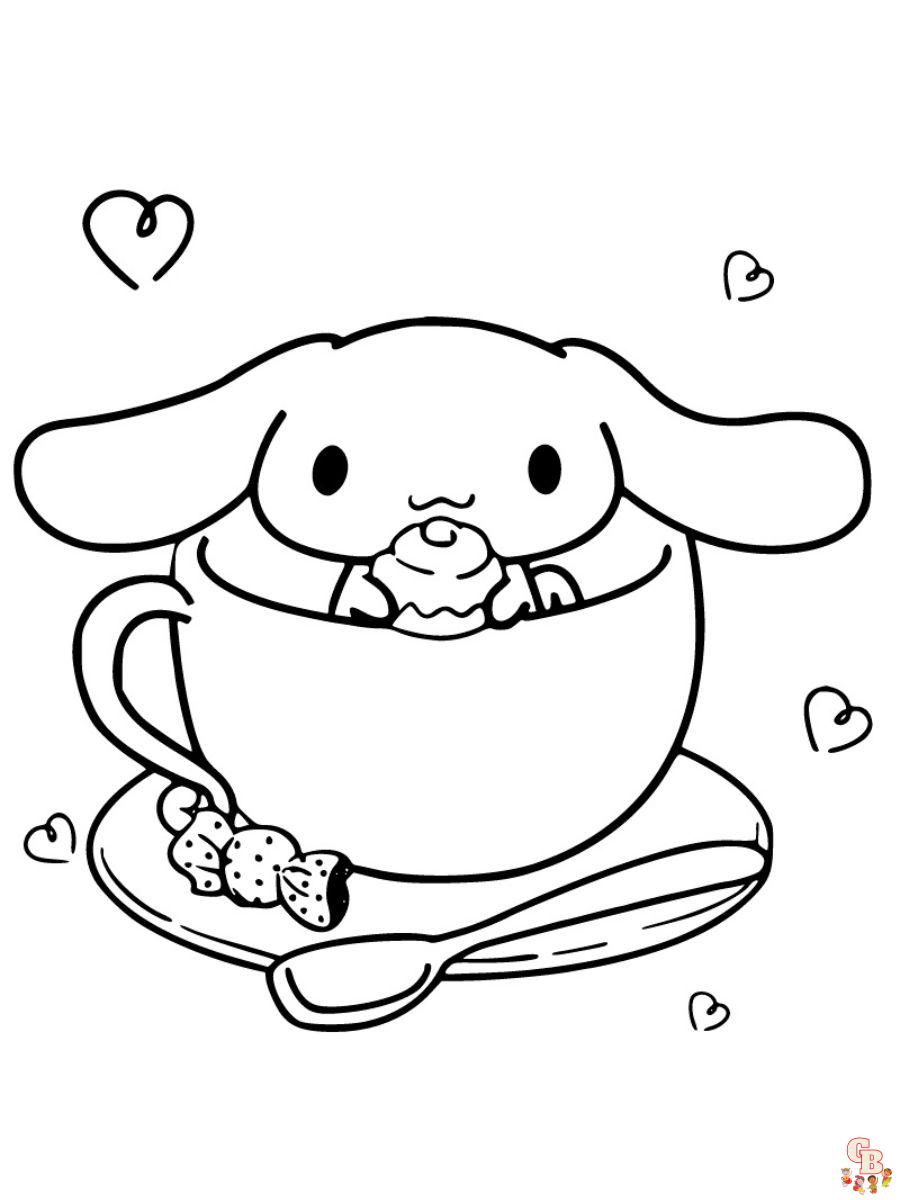 78 Cute Cinnamoroll Coloring Pages Printable 10