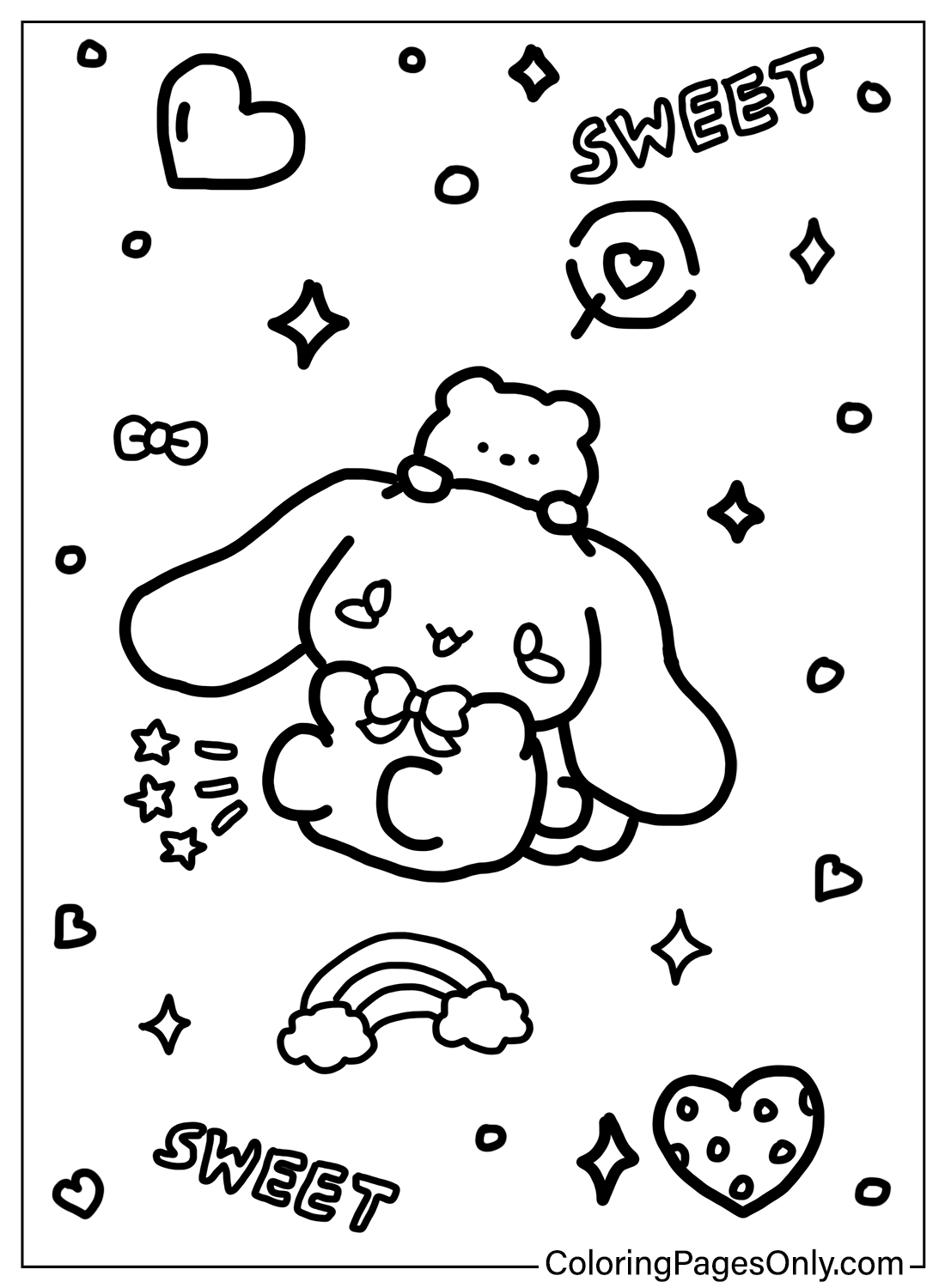 78 Cute Cinnamoroll Coloring Pages Printable 27