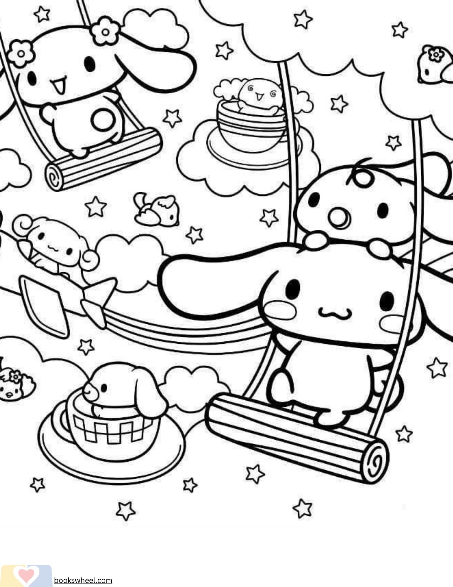 78 Cute Cinnamoroll Coloring Pages Printable 3