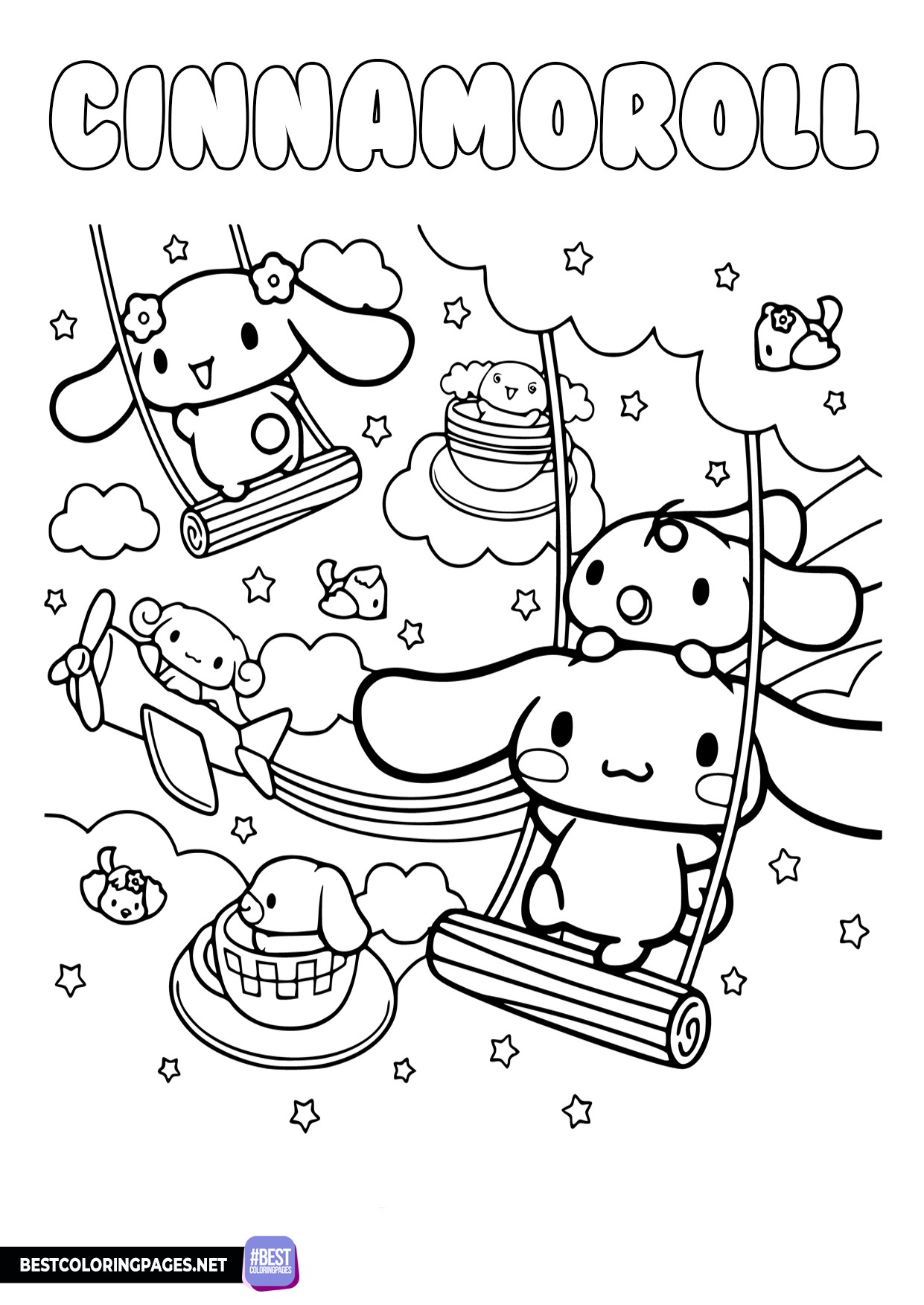 78 Cute Cinnamoroll Coloring Pages Printable 30