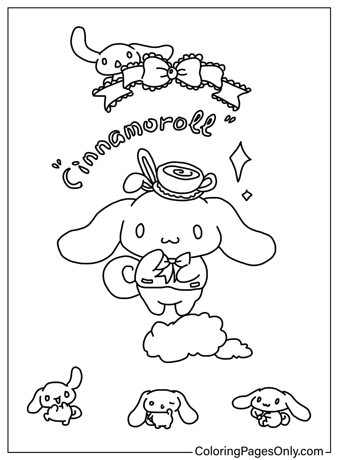 78 Cute Cinnamoroll Coloring Pages Printable 41