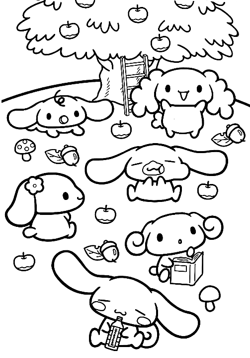 78 Cute Cinnamoroll Coloring Pages Printable 44