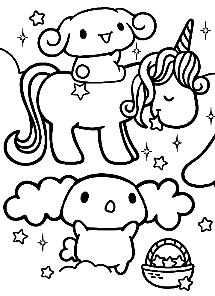 78 Cute Cinnamoroll Coloring Pages Printable 55