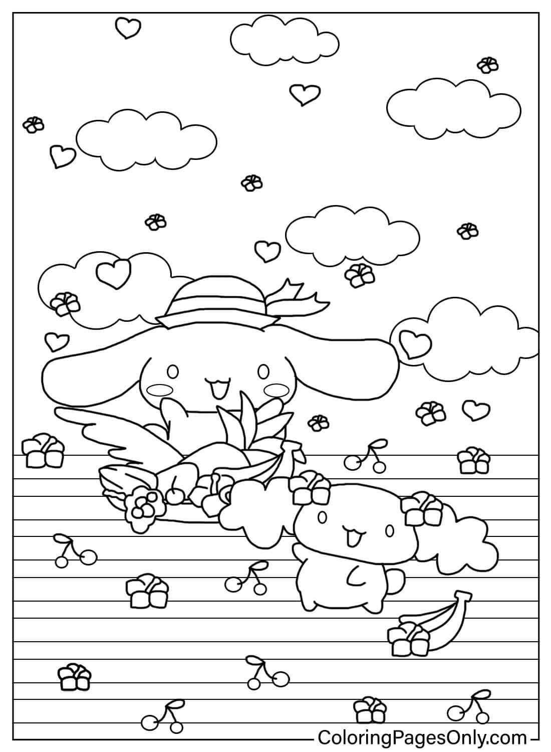 78 Cute Cinnamoroll Coloring Pages Printable 68