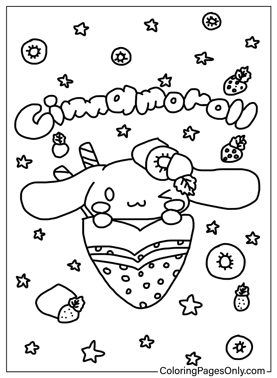 78 Cute Cinnamoroll Coloring Pages Printable 72