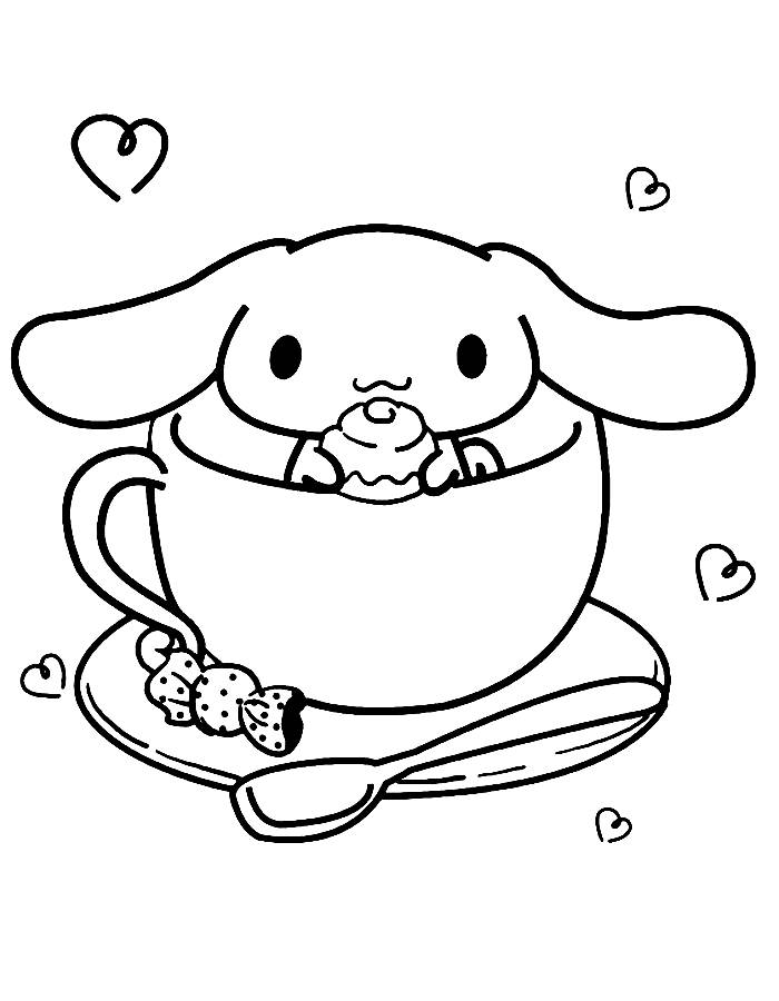 cute cinnamoroll coloring pages printable jpg