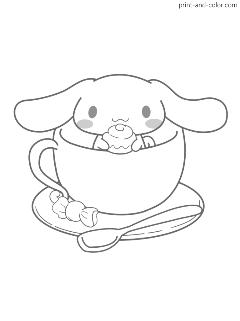 78 Cute Cinnamoroll Coloring Pages Printable 8