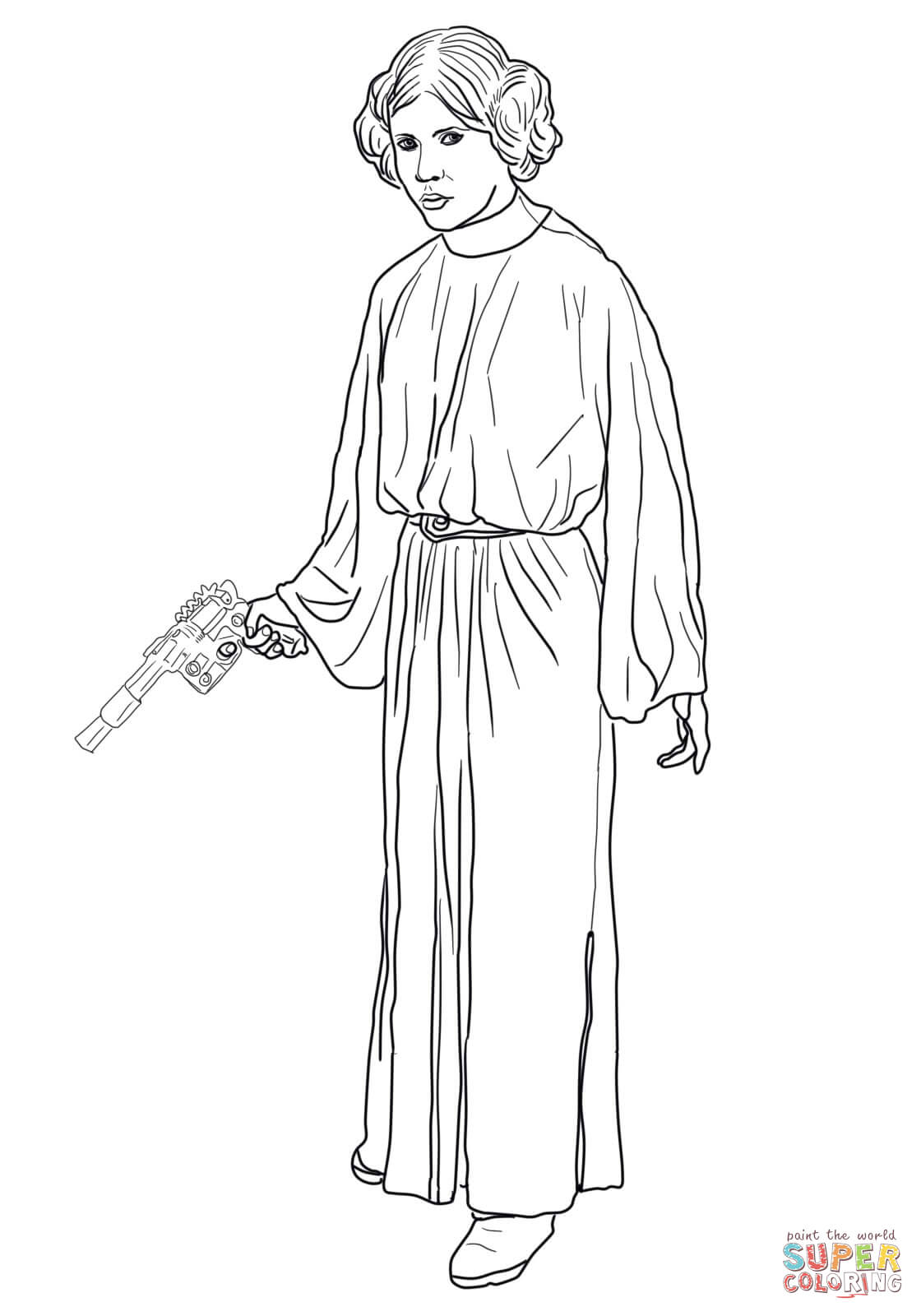 82 Princess Leia Coloring Pages Printable 12