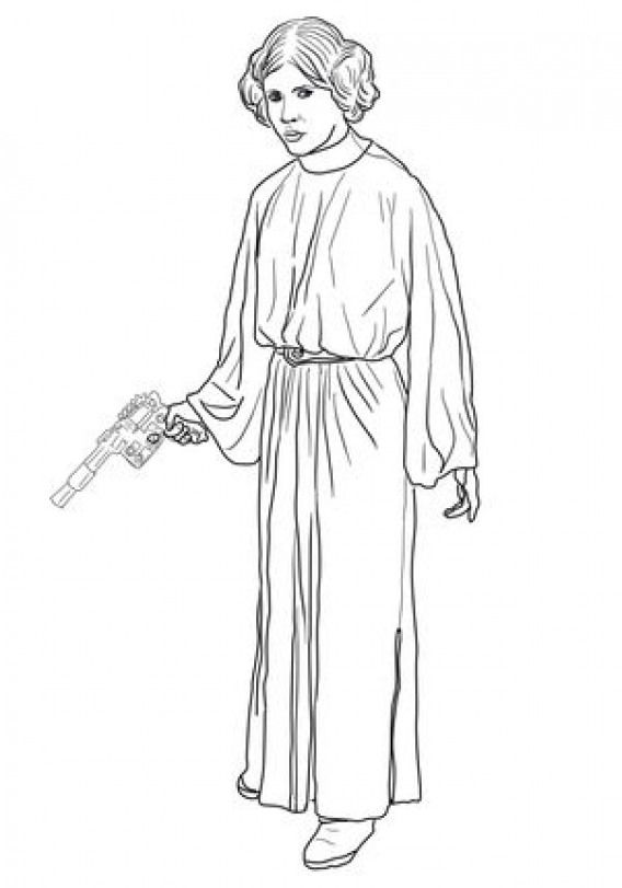 82 Princess Leia Coloring Pages Printable 15