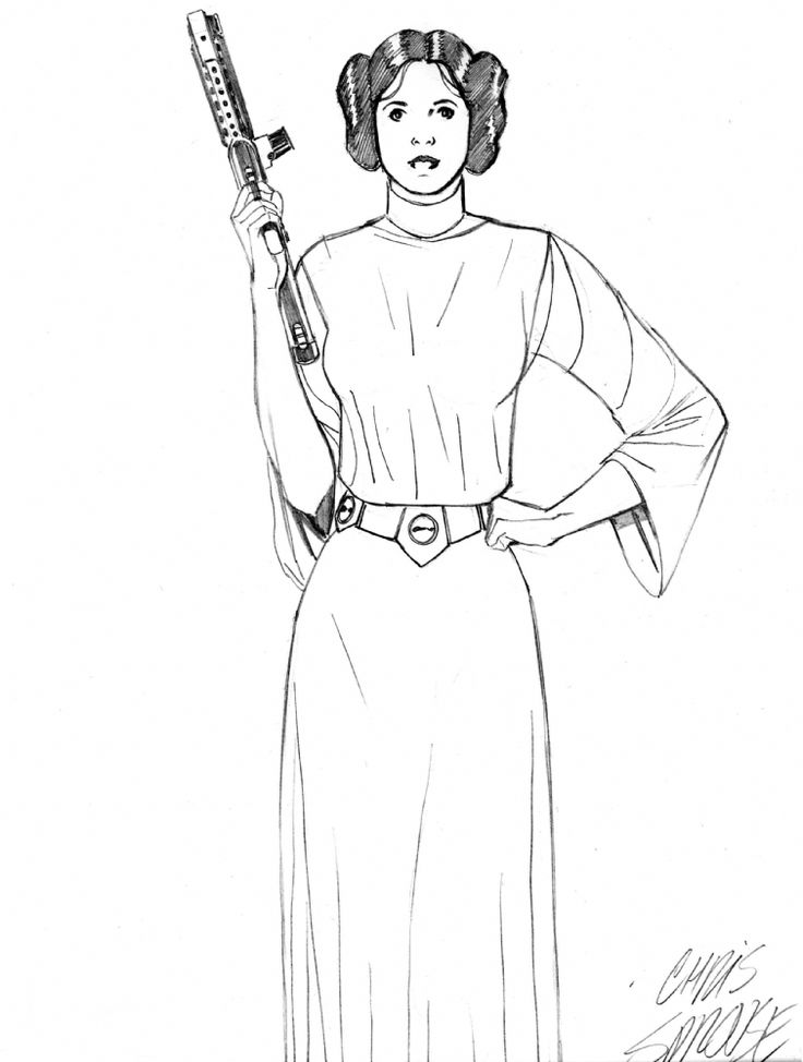 82 Princess Leia Coloring Pages Printable 23