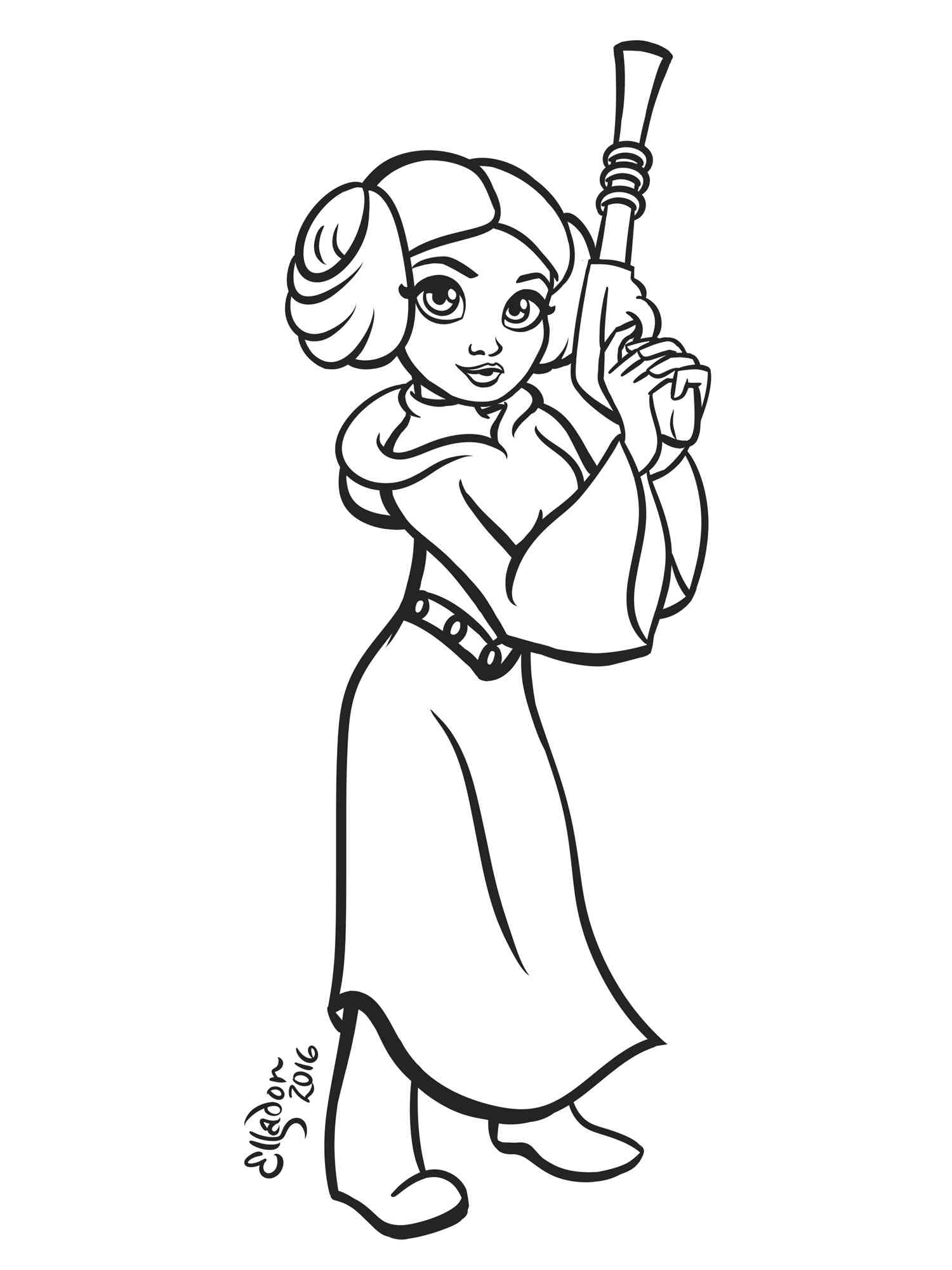 82 Princess Leia Coloring Pages Printable 45