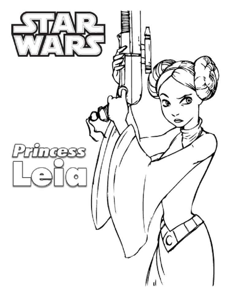 82 Princess Leia Coloring Pages Printable 47