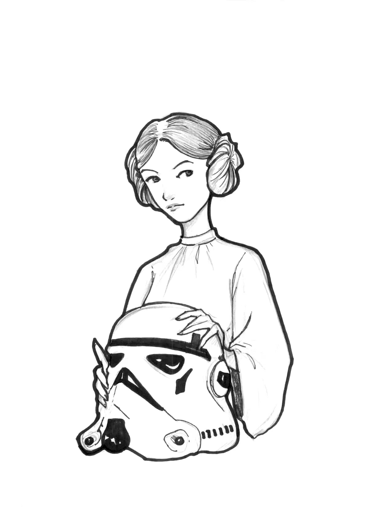 82 Princess Leia Coloring Pages Printable 5