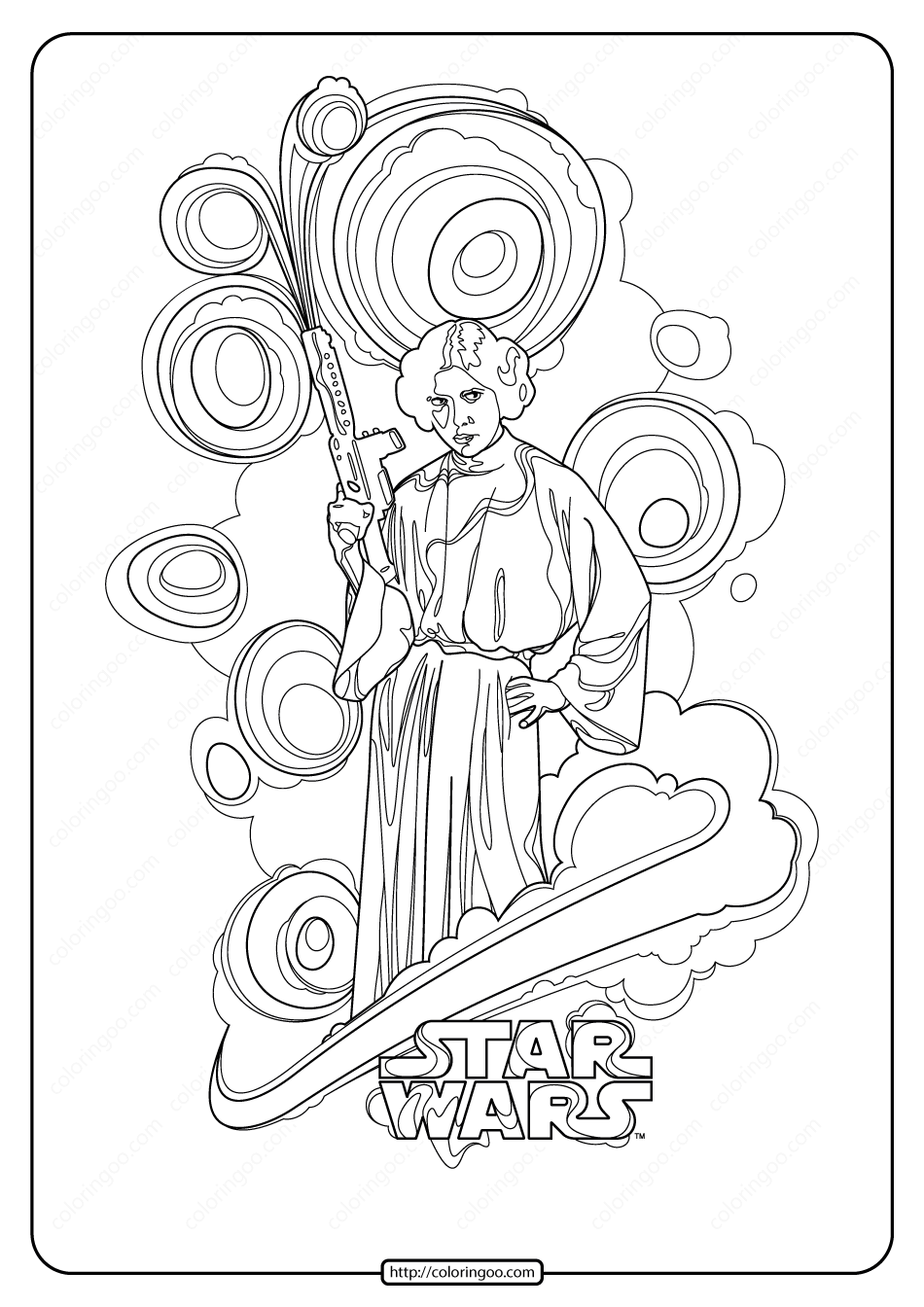 82 Princess Leia Coloring Pages Printable 52