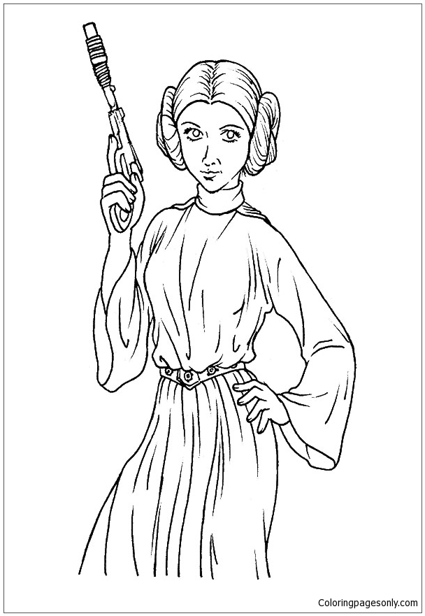 82 Princess Leia Coloring Pages Printable 68