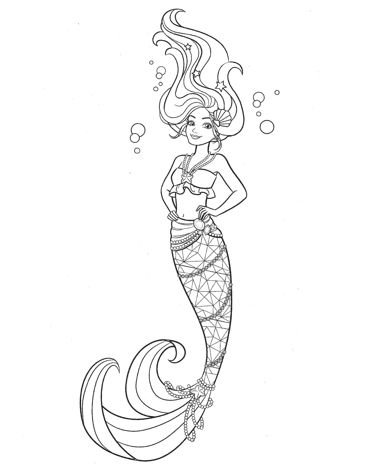 84 Barbie Mermaid Coloring Pages Printable 15